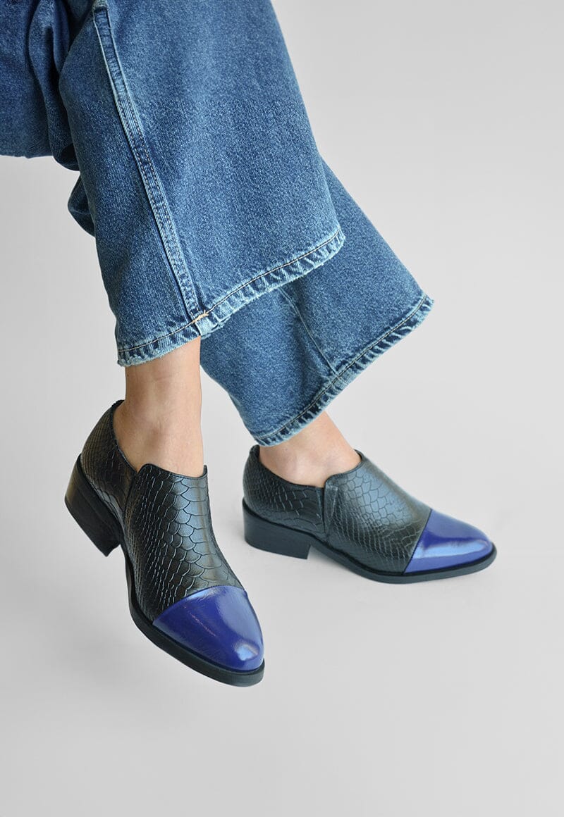 Zapato Mujer / Homero Negro Azul